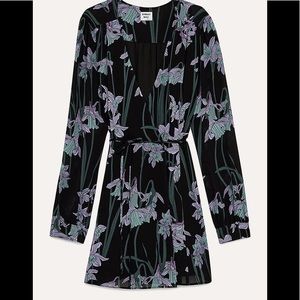 Aritzia Alexi Dress in Black/Mint Floral Print - 4